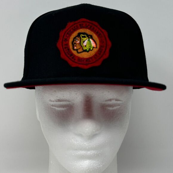 Chicago Blackhawks Hat Cap Pro Standard Stanley Cup Wool Blend Snapback Black - Picture 2 of 12